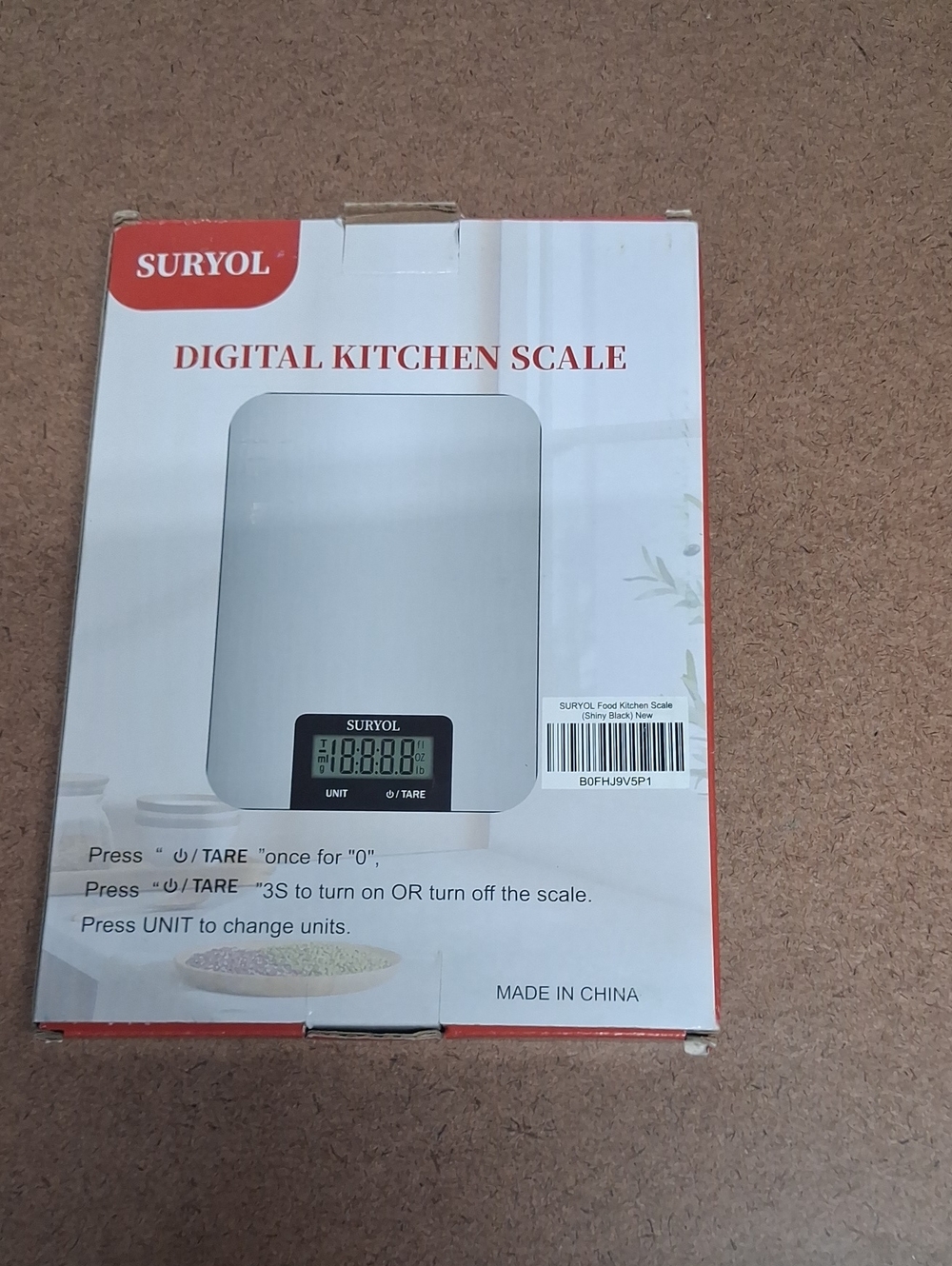 White Digital Kitchen Scale - Precise Food Weighing
